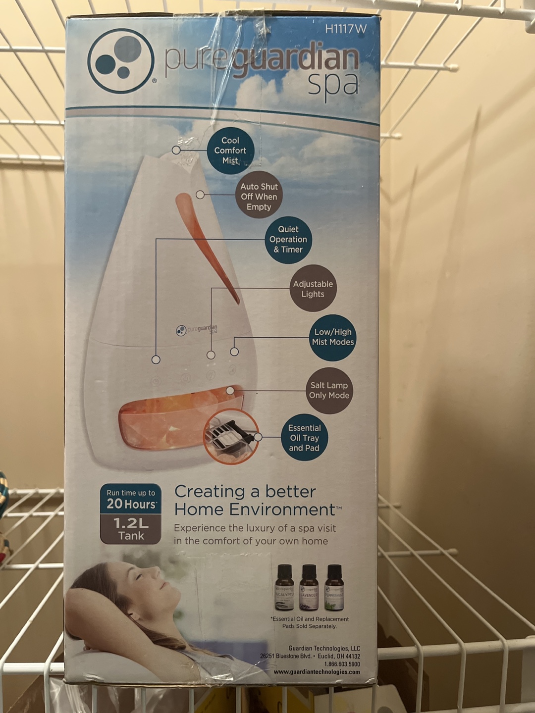 PureGuardian Spa 3-in-1Lamp, Humidifier & Oil Diffuser