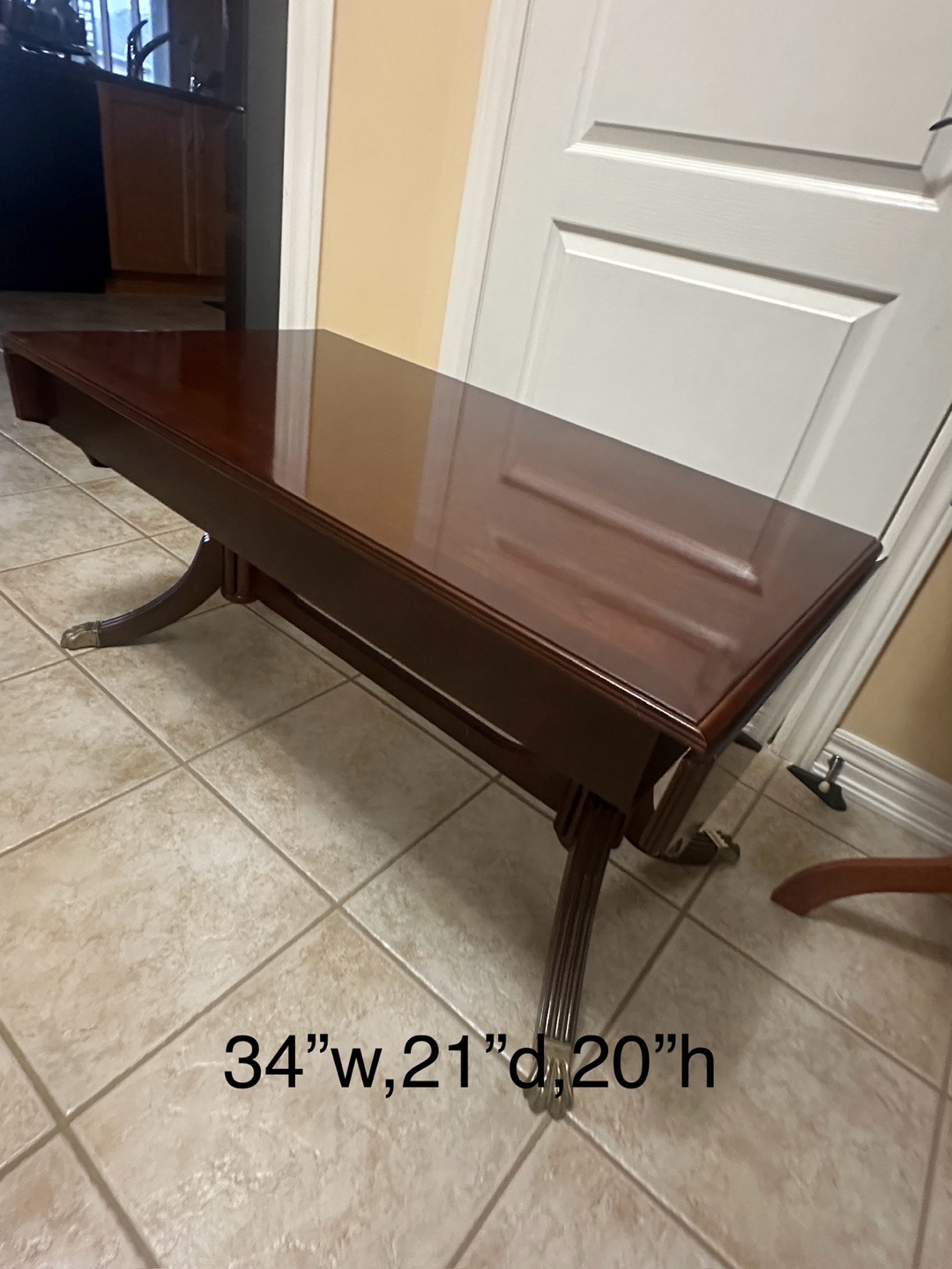 Mahogany drop leaves Coffee table - photo 2