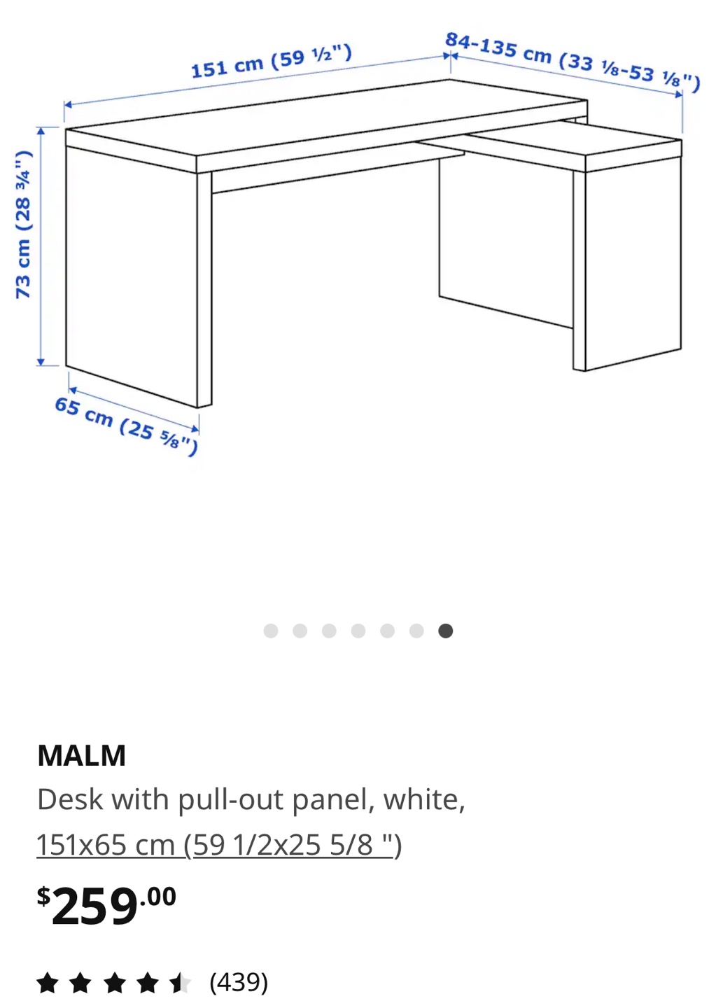 IKEA MALM Desk with Pull-Out Panel - photo 3
