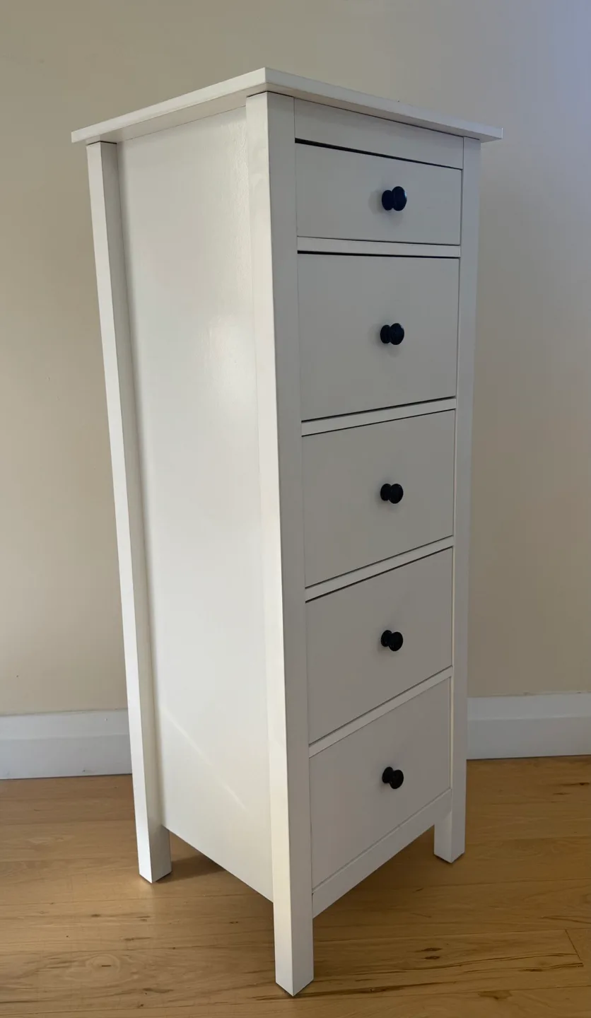 White 5 Drawer Chest of Drawers image indicator(2)