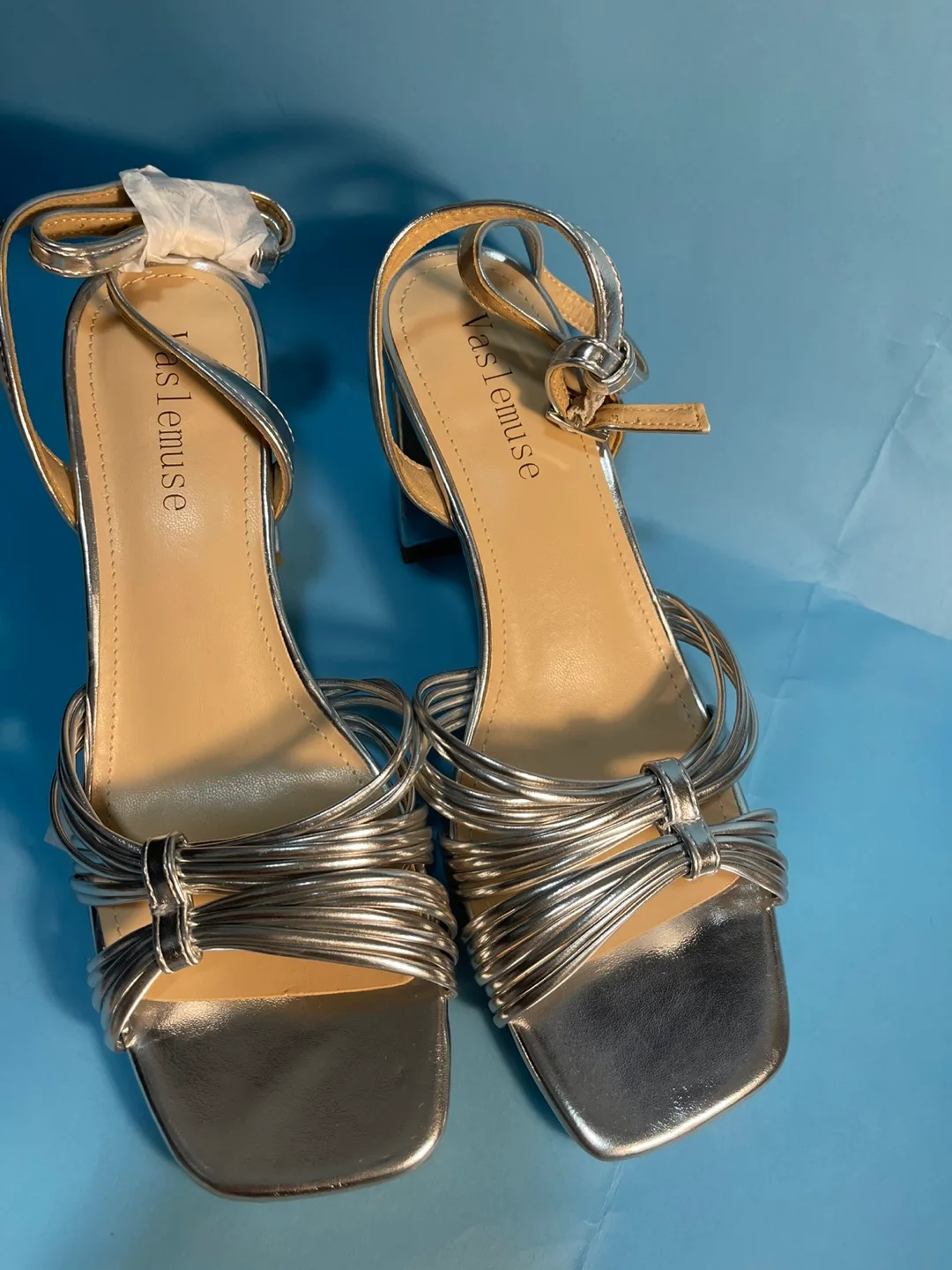 Silver Strappy Heels thumbnail
