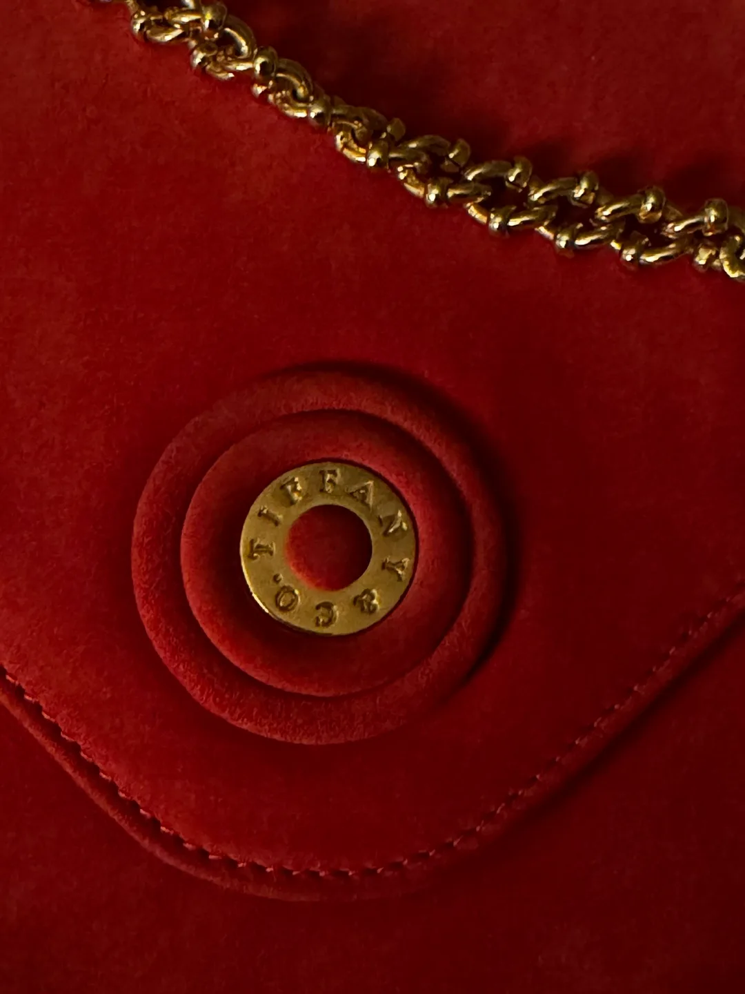 Never used Tiffany & Co. Suede with chain link purse image indicator(7)