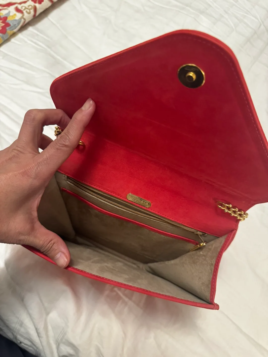 Never used Tiffany & Co. Suede with chain link purse image indicator(6)