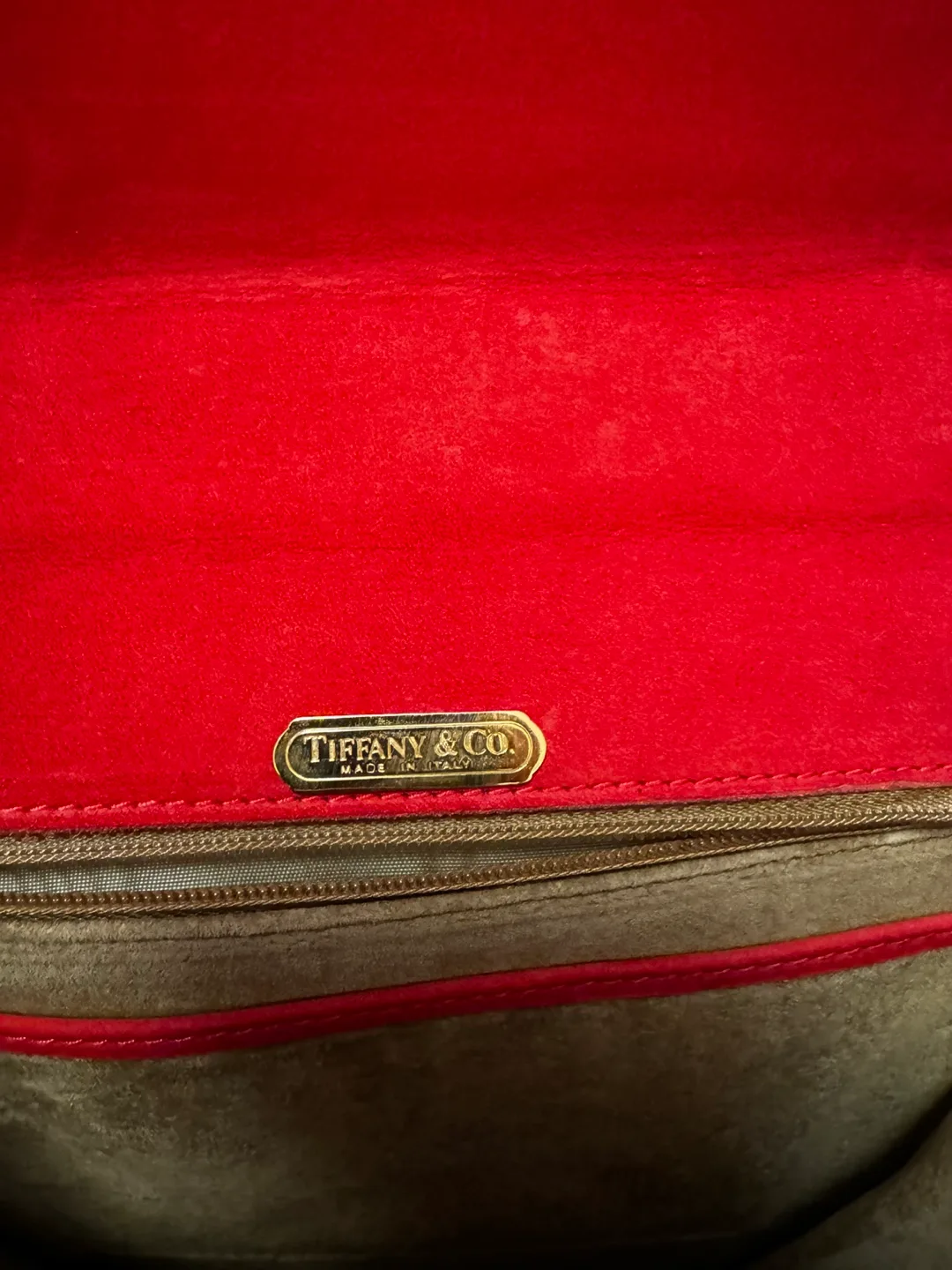 Never used Tiffany & Co. Suede with chain link purse image indicator(5)