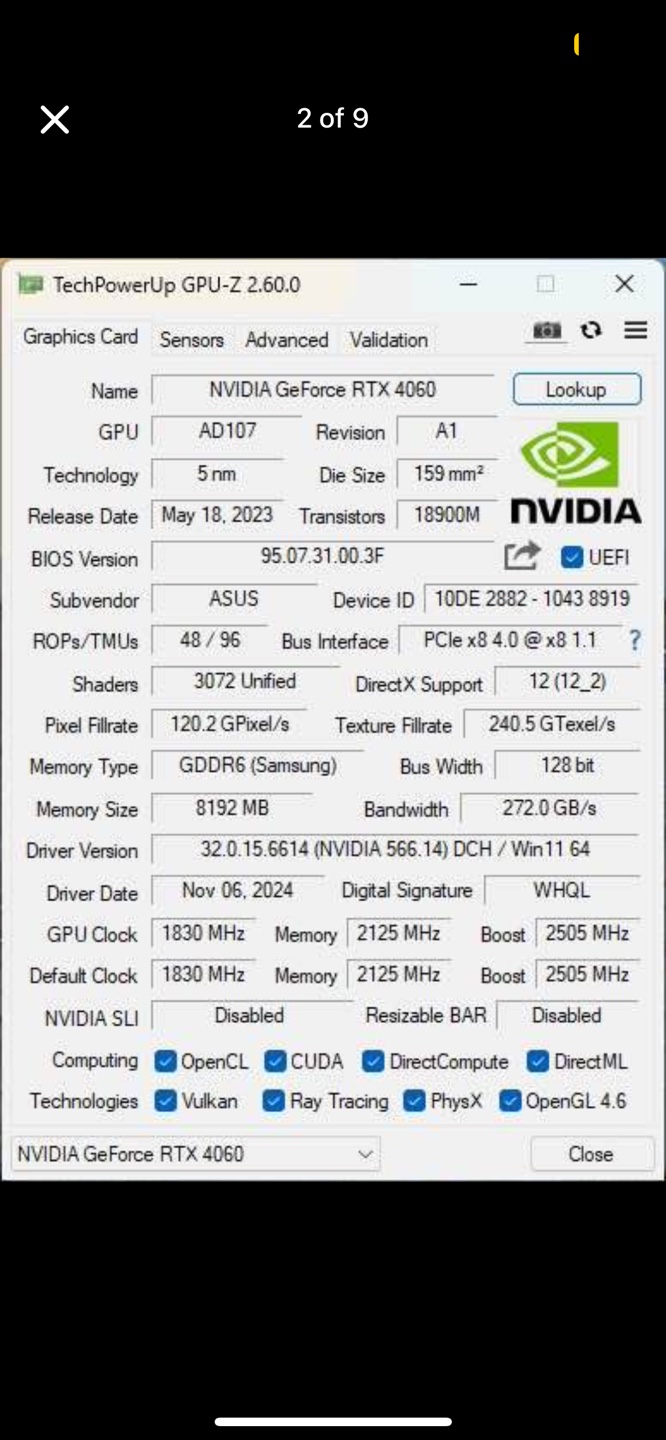 Dell i7  RTX 4060 8GB 32GB RAM 256GB SSD 1TB HDD - photo 2