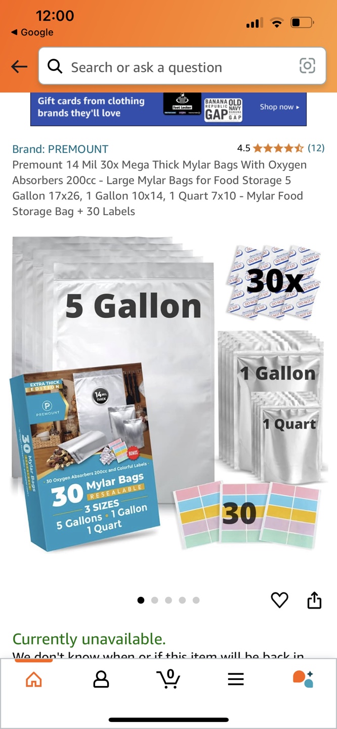 30 Pack Mylar Bags Resealable Food Storage Bags 14 Mil 30x - photo 3