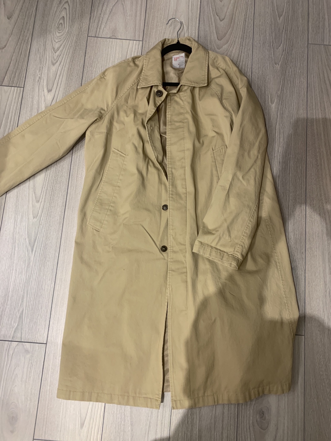 Long Beige Trench Coat