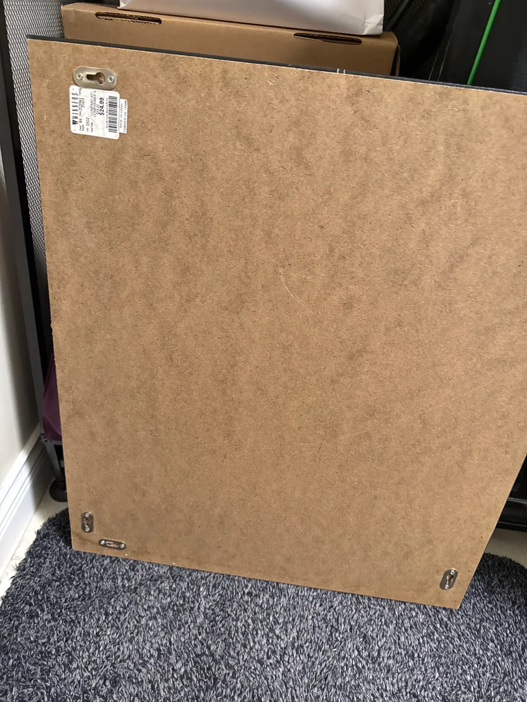 Black Leather Framed Mirror image indicator(2)