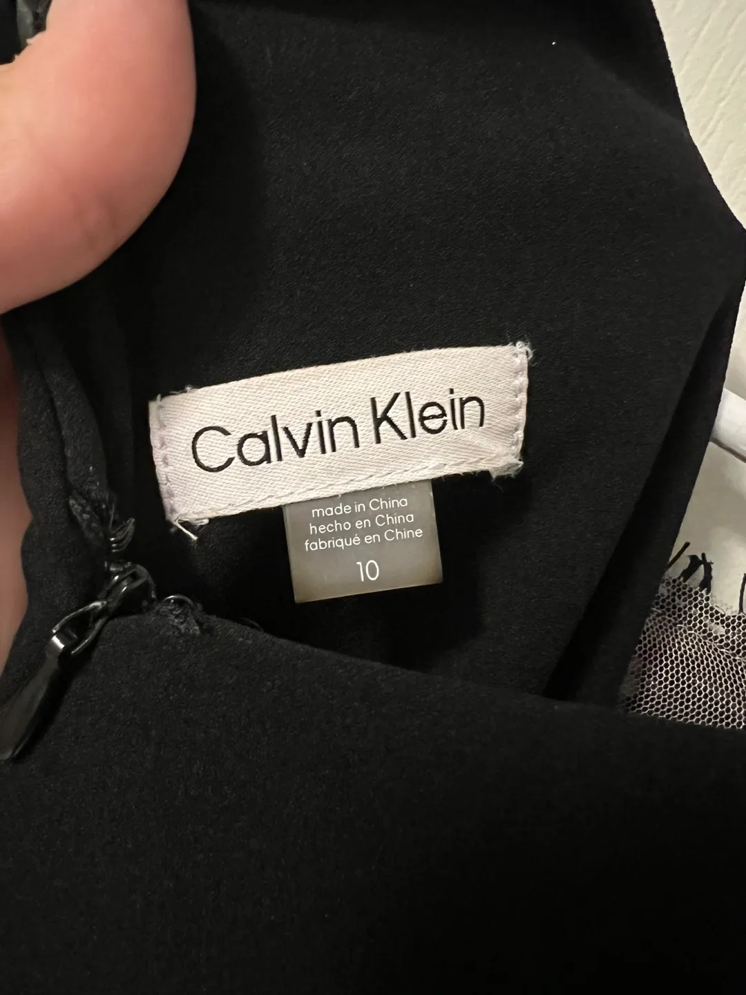 Calvin Klein Black Lace Dress Size 10 image indicator(4)