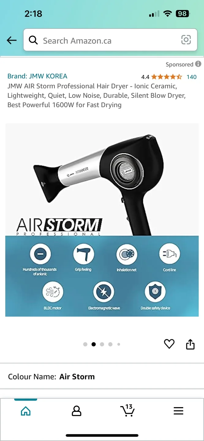 JMW KOREA Air Storm Professional Hair Dryer image indicator(2)