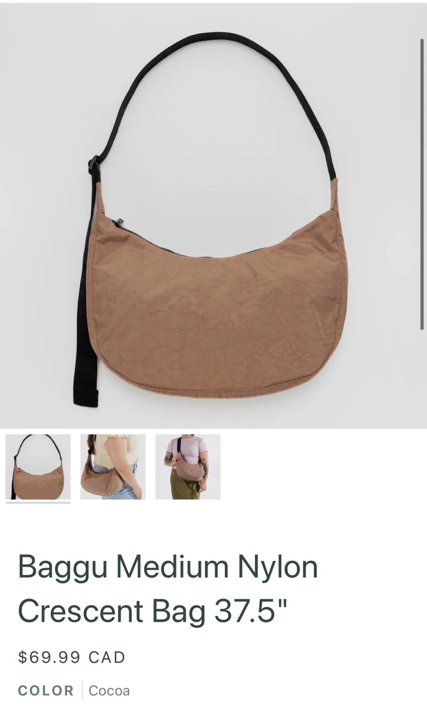 Baggu Medium Nylon Crescent Bag - photo 2