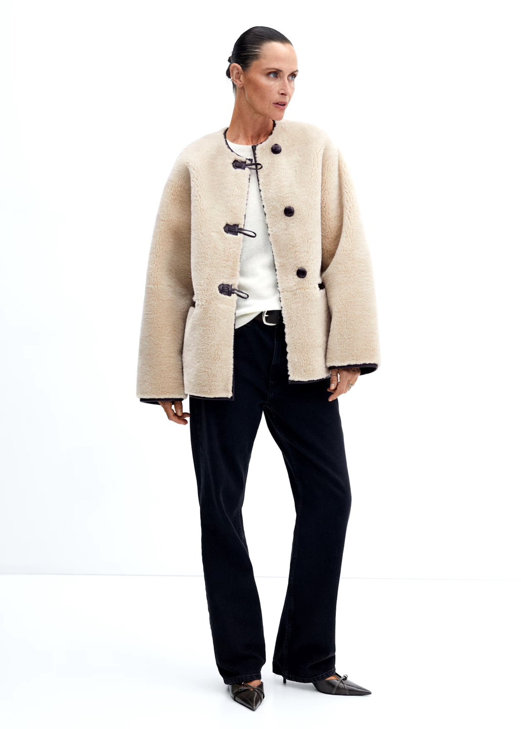 Mango Fur effect Jacket shearling - photo 2