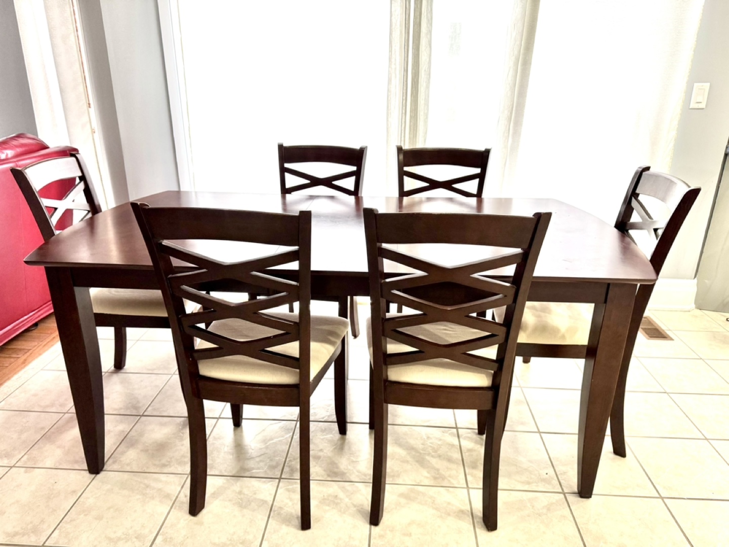 Dining Table Set with 6 Chairs
