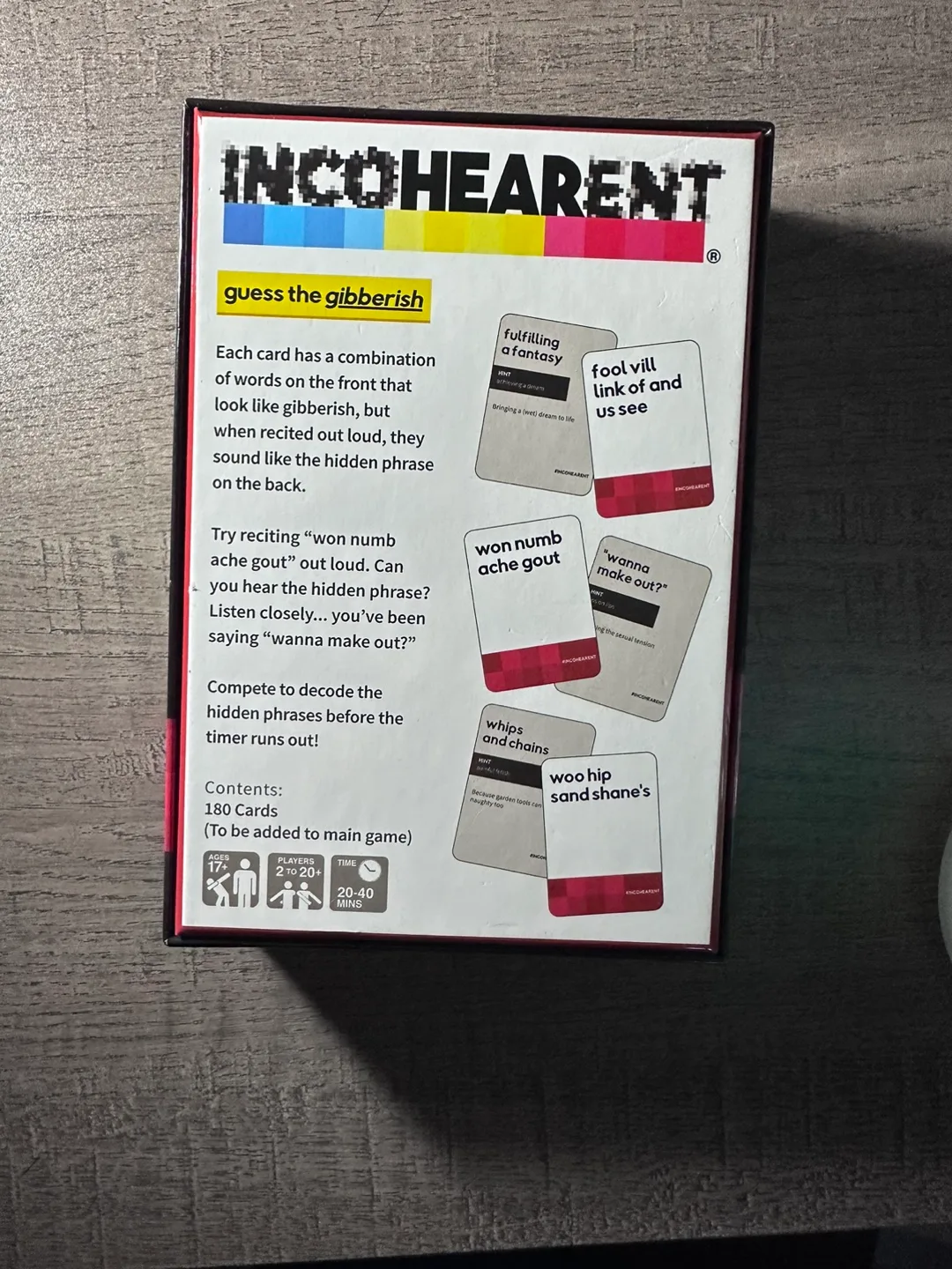 Incoherent NSFW Expansion Pack Party Game image indicator(2)