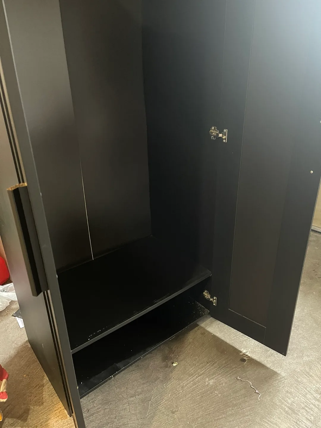 Dark Brown IKEA PAX Wardrobe with Mirror image indicator(5)