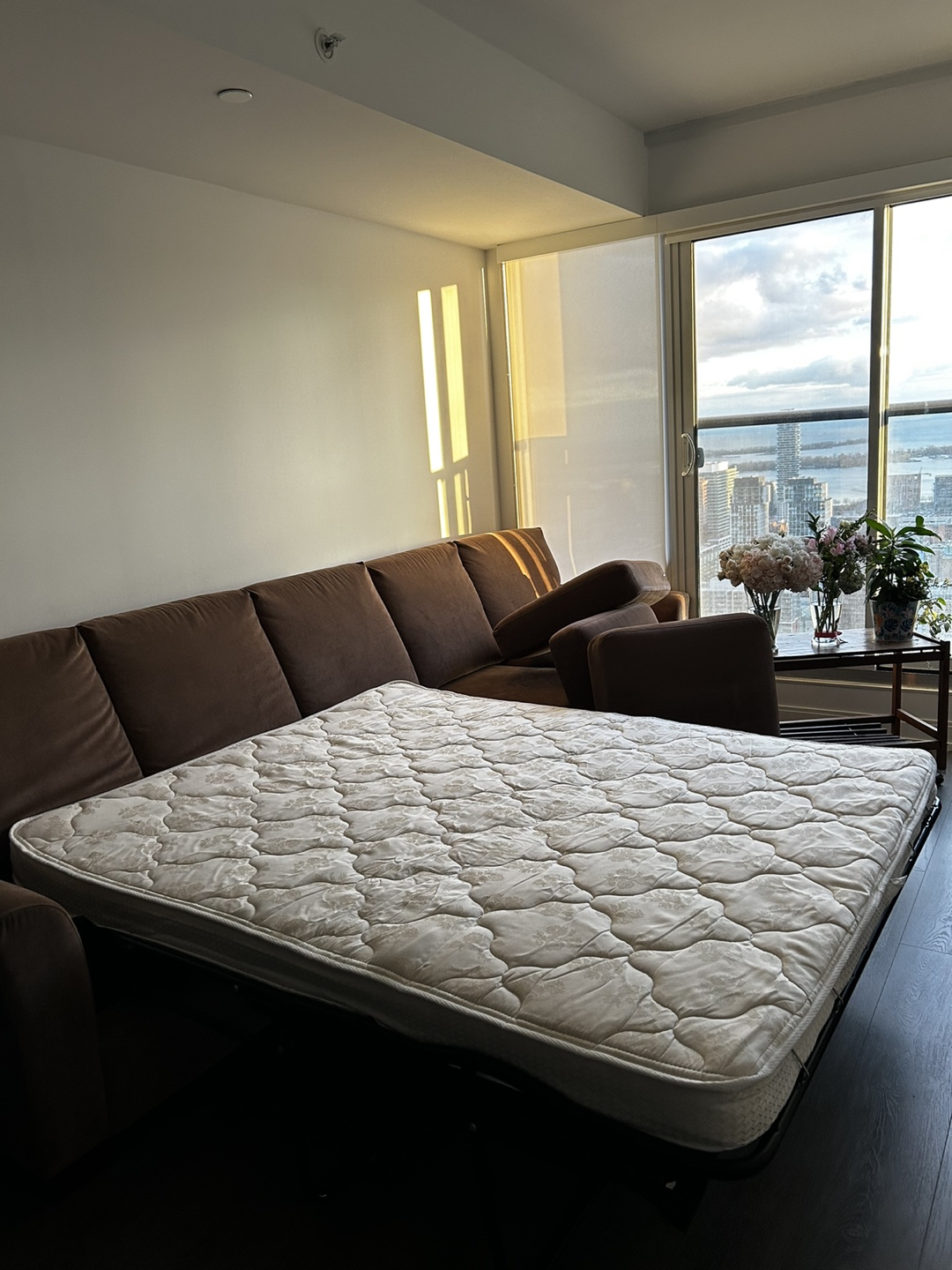 Brown Sectional Sofa Bed - photo 3