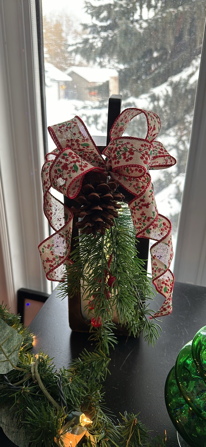 Black Lantern with Christmas Decor - photo 3