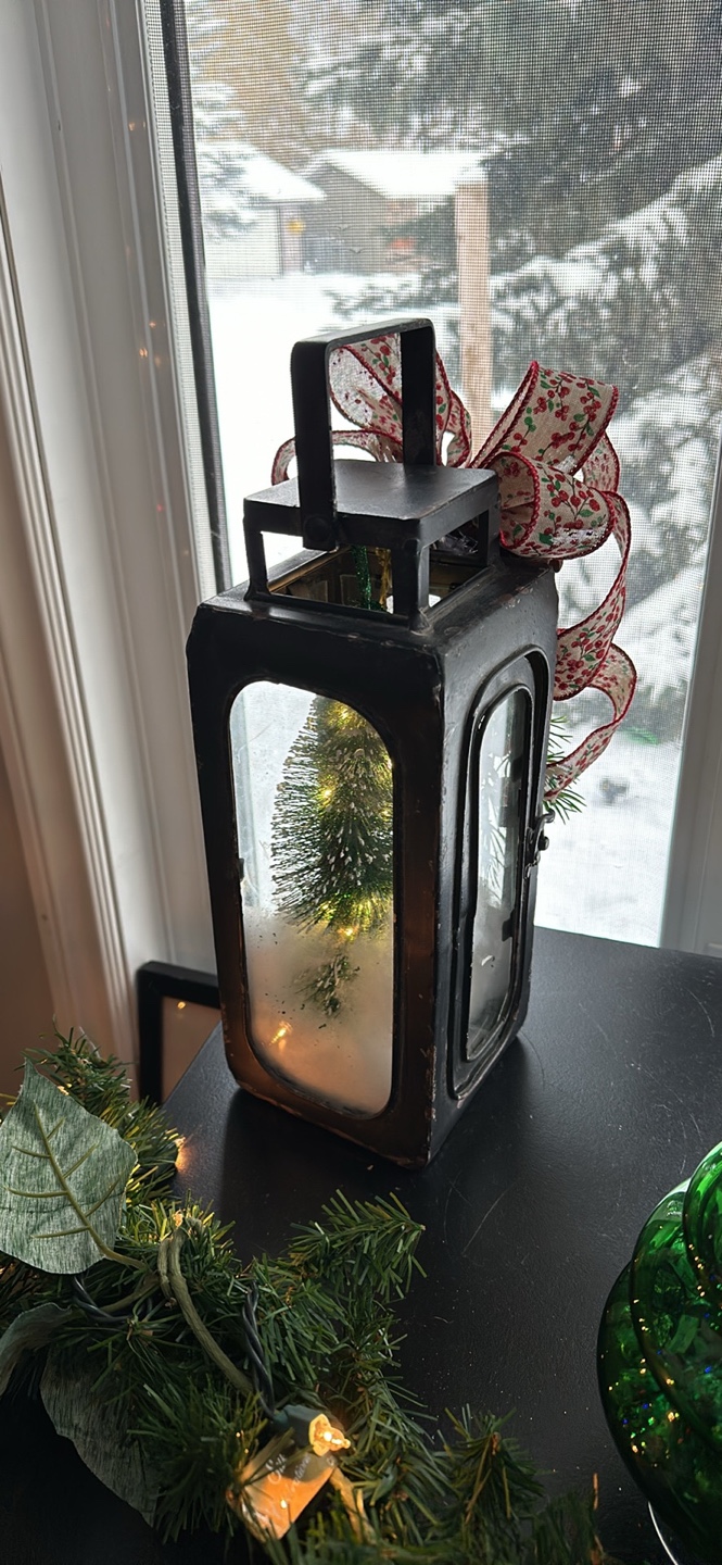 Black Lantern with Christmas Decor - photo 5