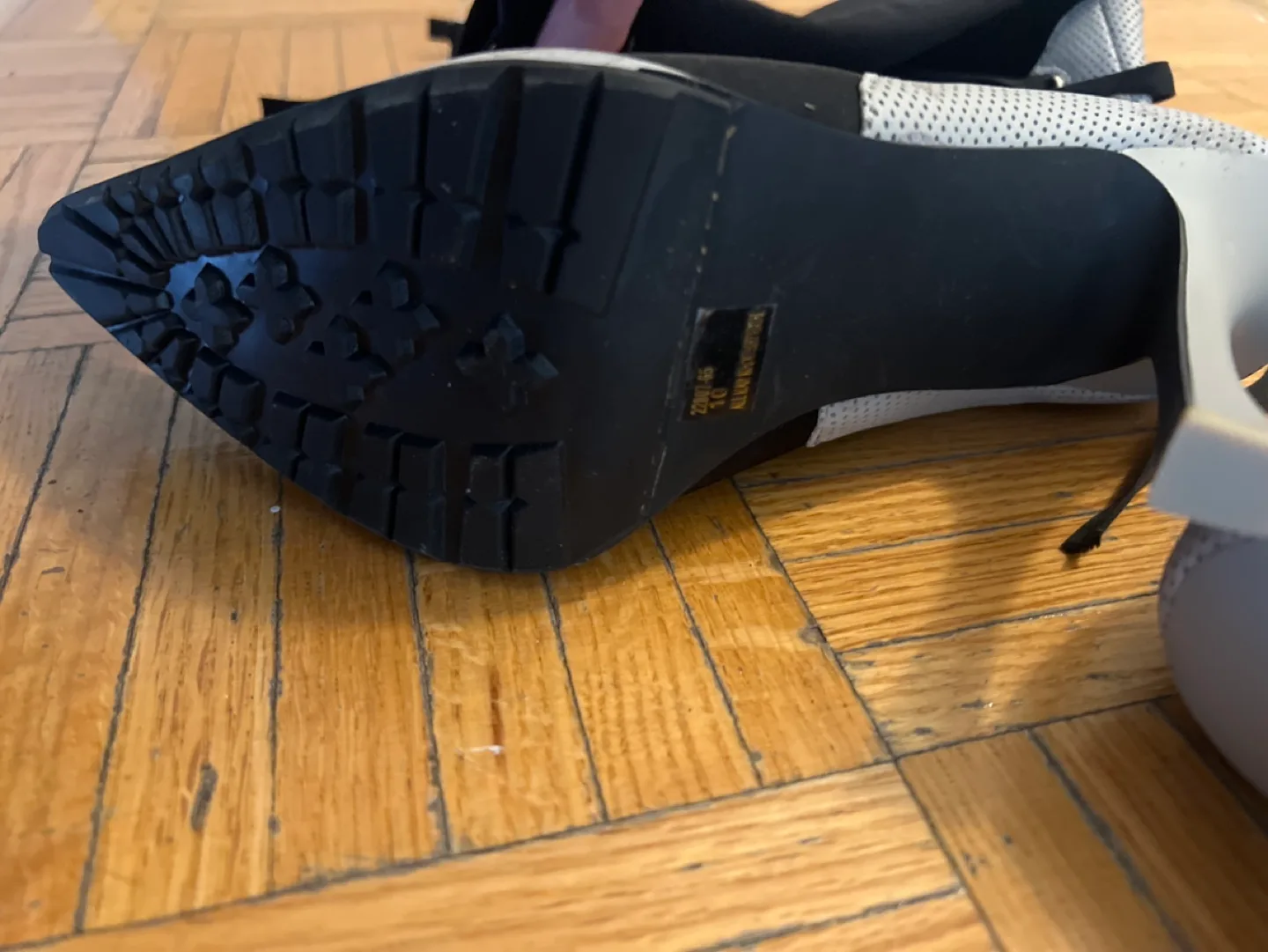 Black and White Knee High Heeled Boots image indicator(3)