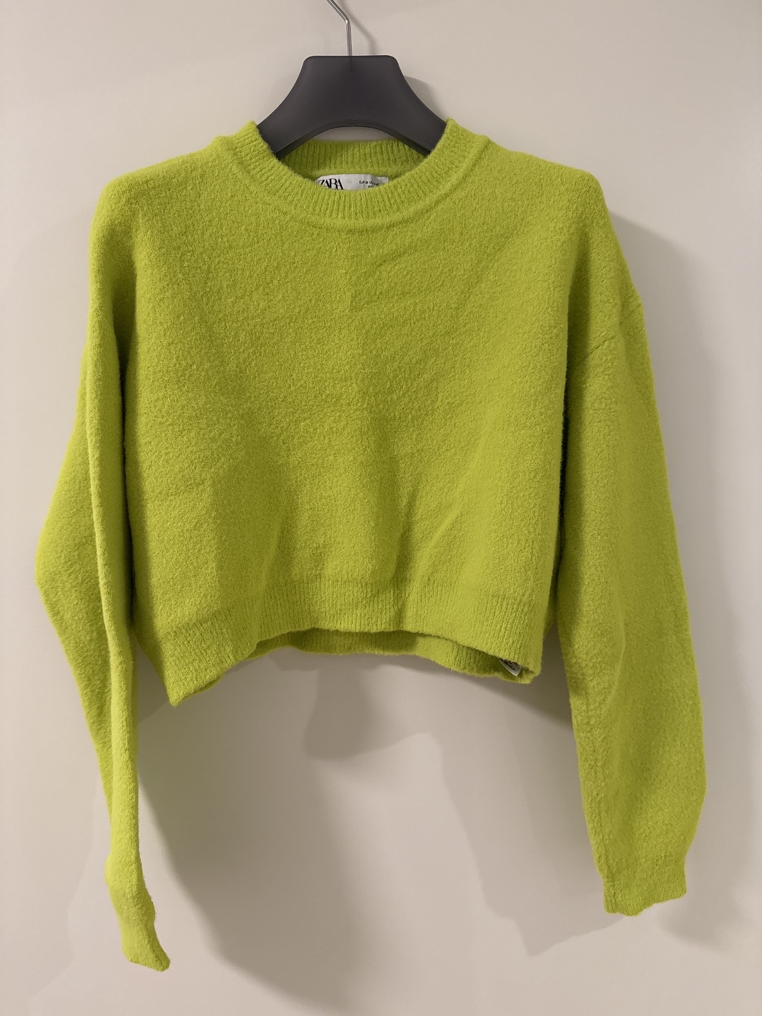 Zara Green Cropped Sweater