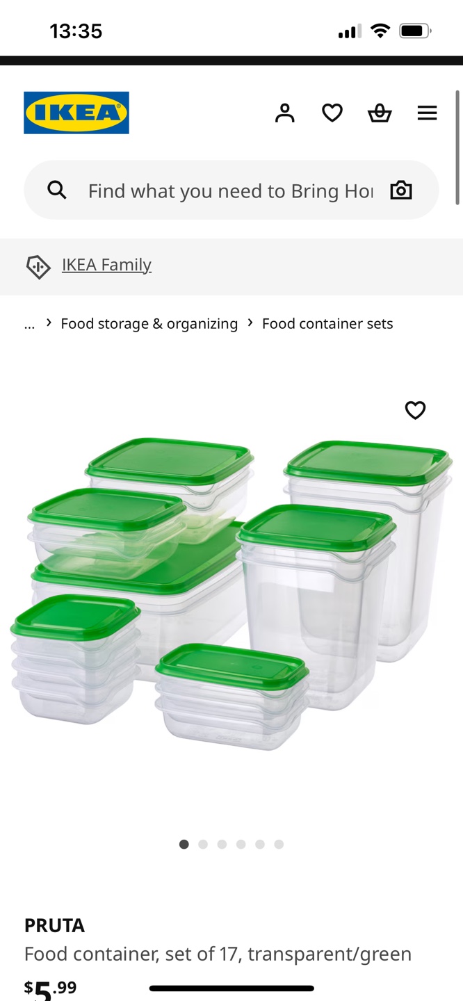 IKEA PRUTA Food Storage Containers Set of 17 - photo 2