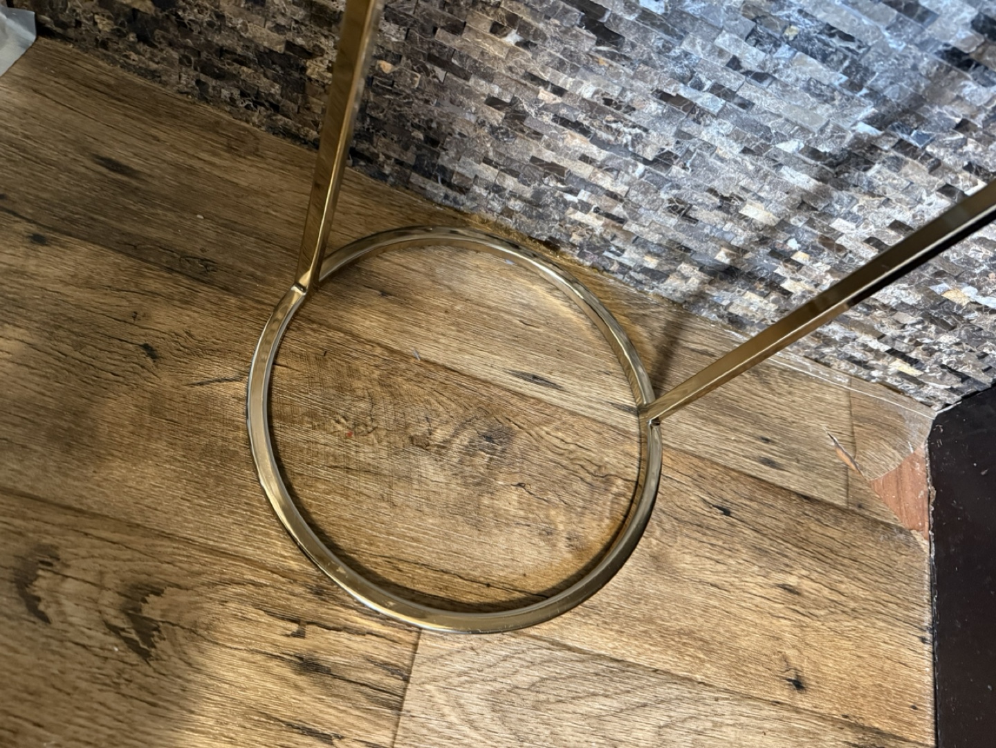 Gold Marble Accent Table - photo 2