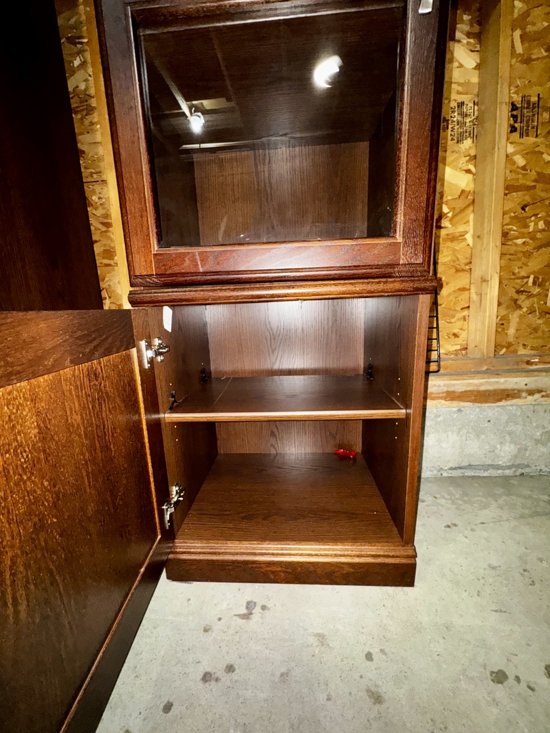 Wooden Cabinet with Glass Doors With Wine Rack - photo 3
