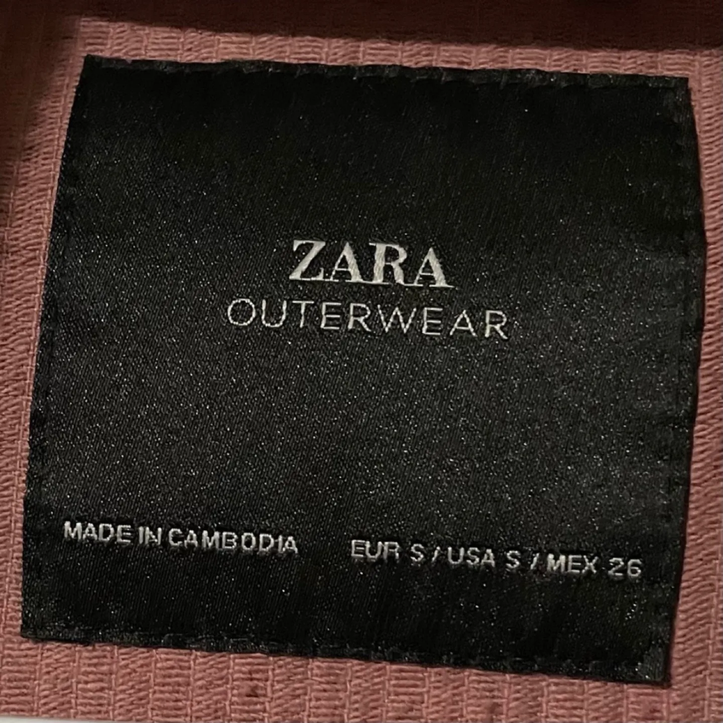 Zara Dusty Rose Pink Oversized Corduroy Jacket image indicator(10)