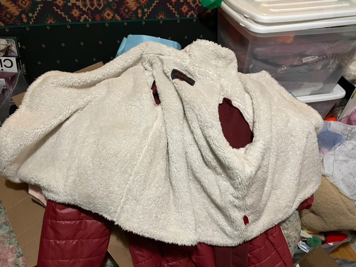 Burgundy Sherpa Jacket image indicator(6)