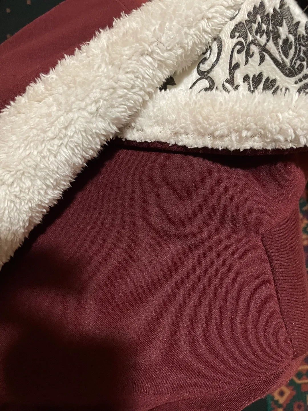 Burgundy Sherpa Jacket image indicator(5)