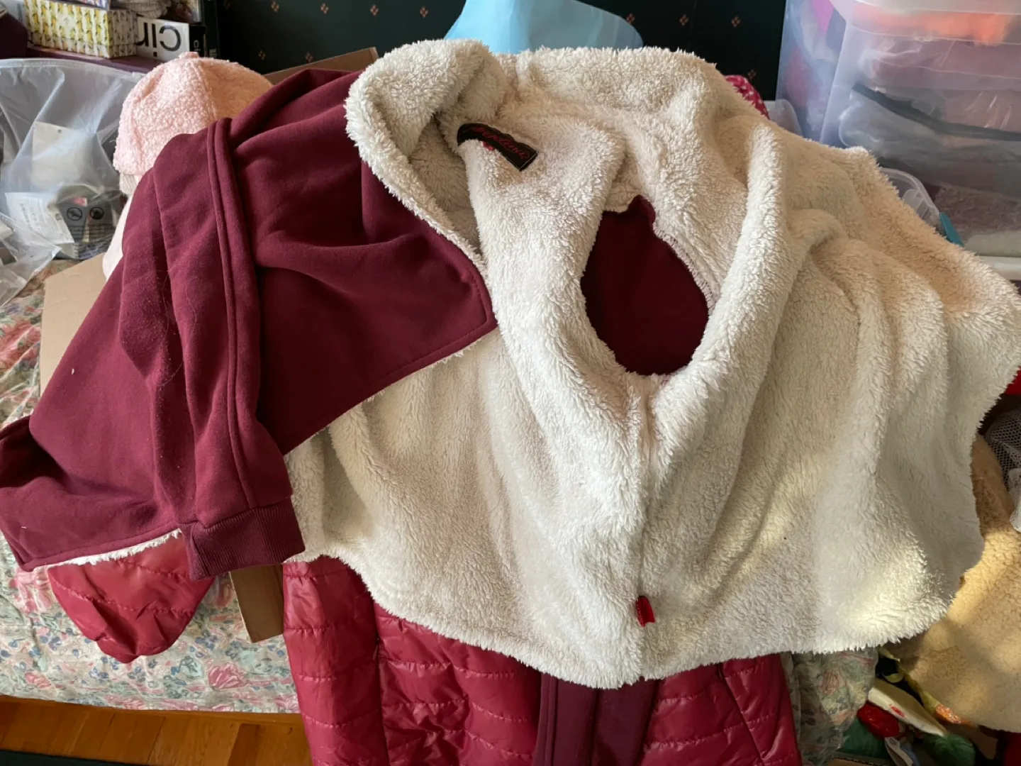 Burgundy Sherpa Jacket image indicator(7)