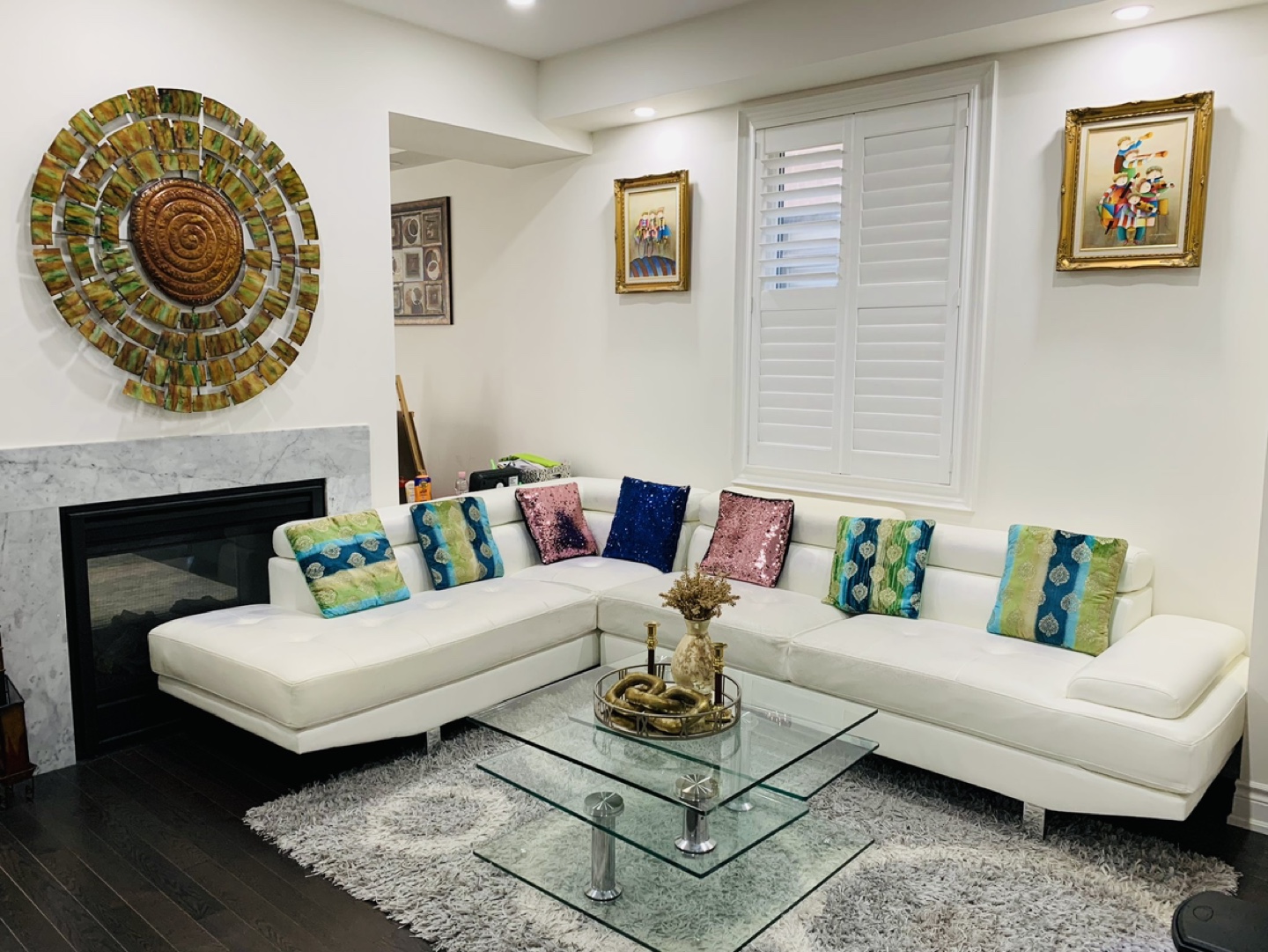 White Sectional Sofa - photo 3