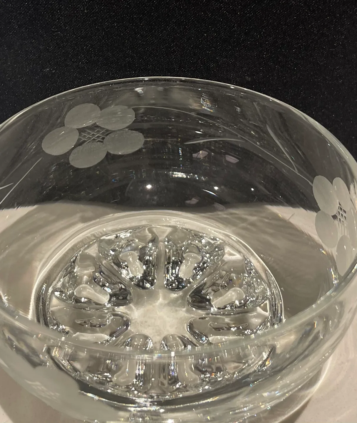 Set of  10 Vintage Glass Serving Bowls with Silver Trays image indicator(5)