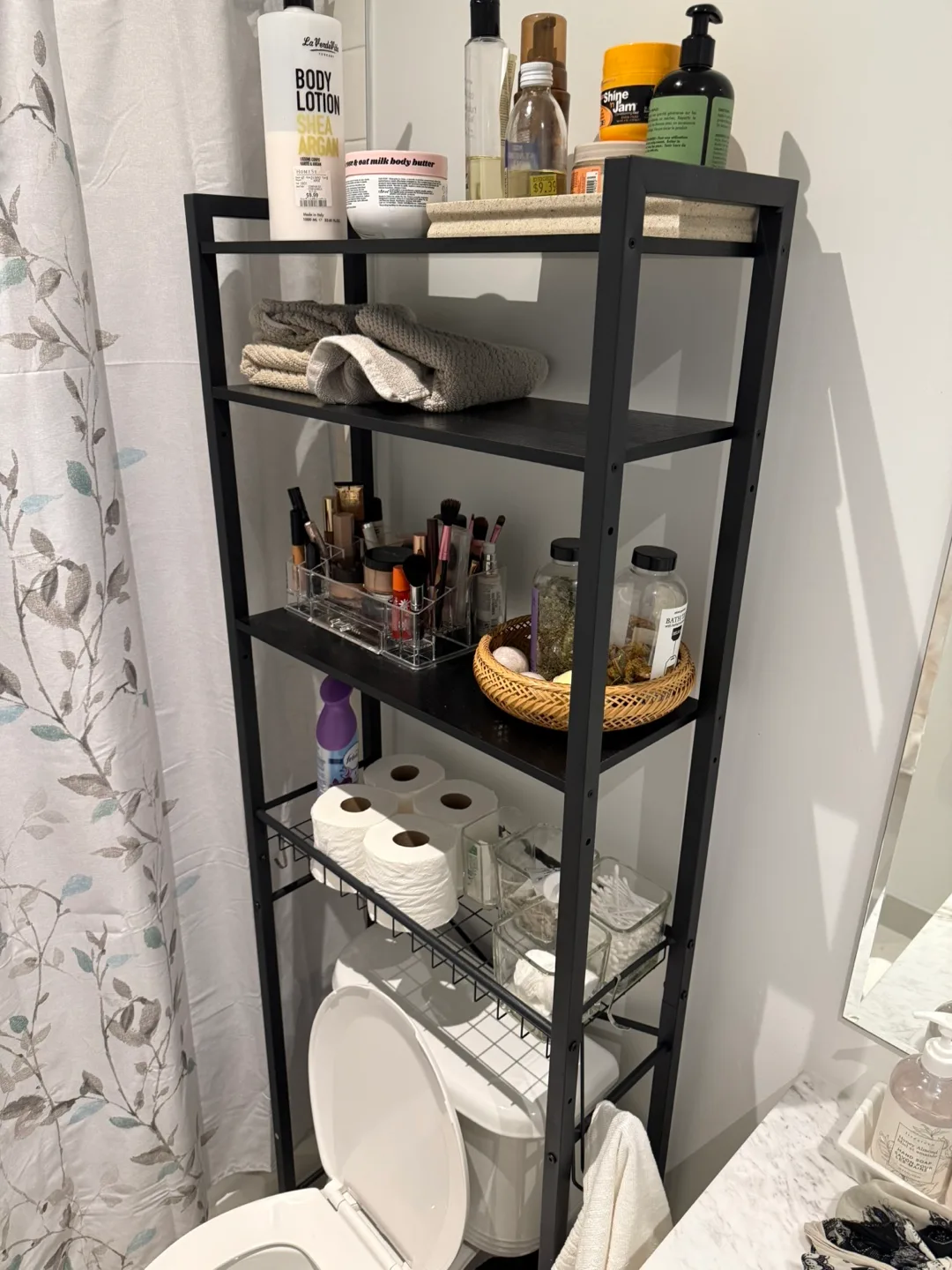 Black Bathroom Shelf Unit thumbnail