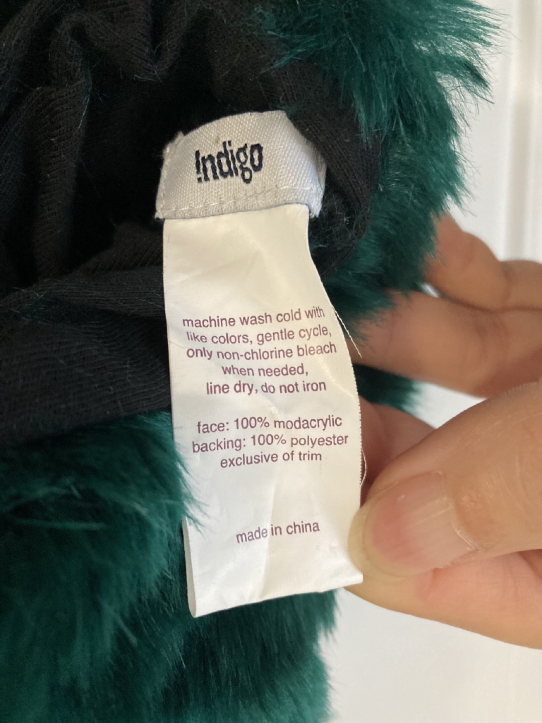 New! Indigo Faux Fur Scarf - photo 4