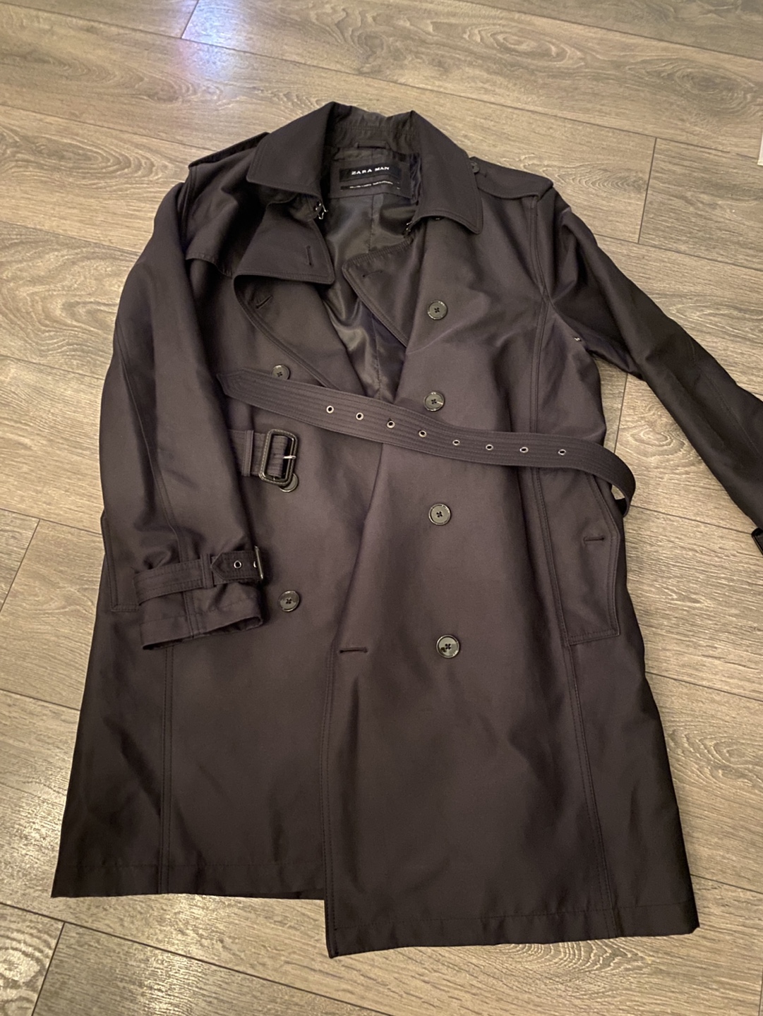 Zara Man Black Trench Coat