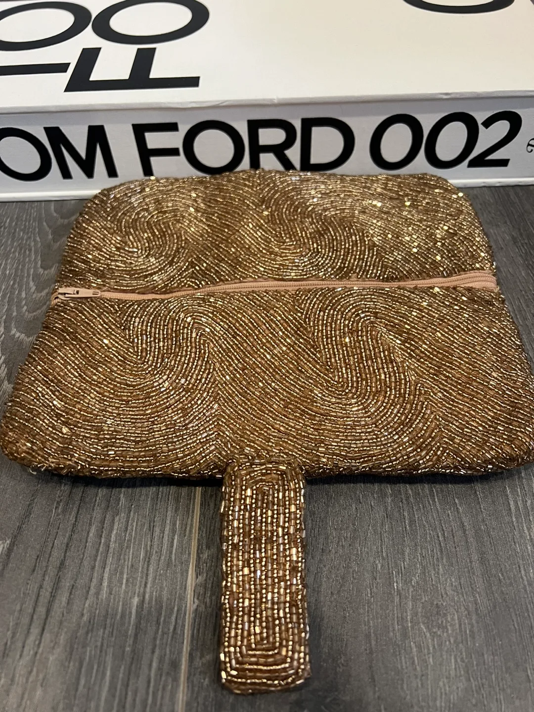 Gold Beaded Clutch image indicator(3)