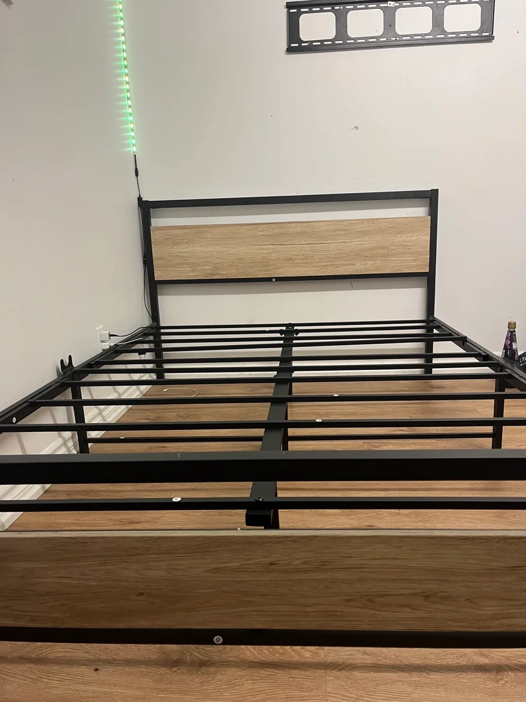 Metal Full Size Bed Frame with Headboard image indicator(6)
