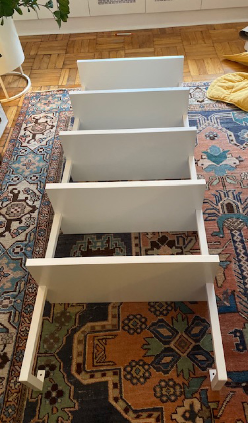 5-Shelf Ladder Bookshelf White