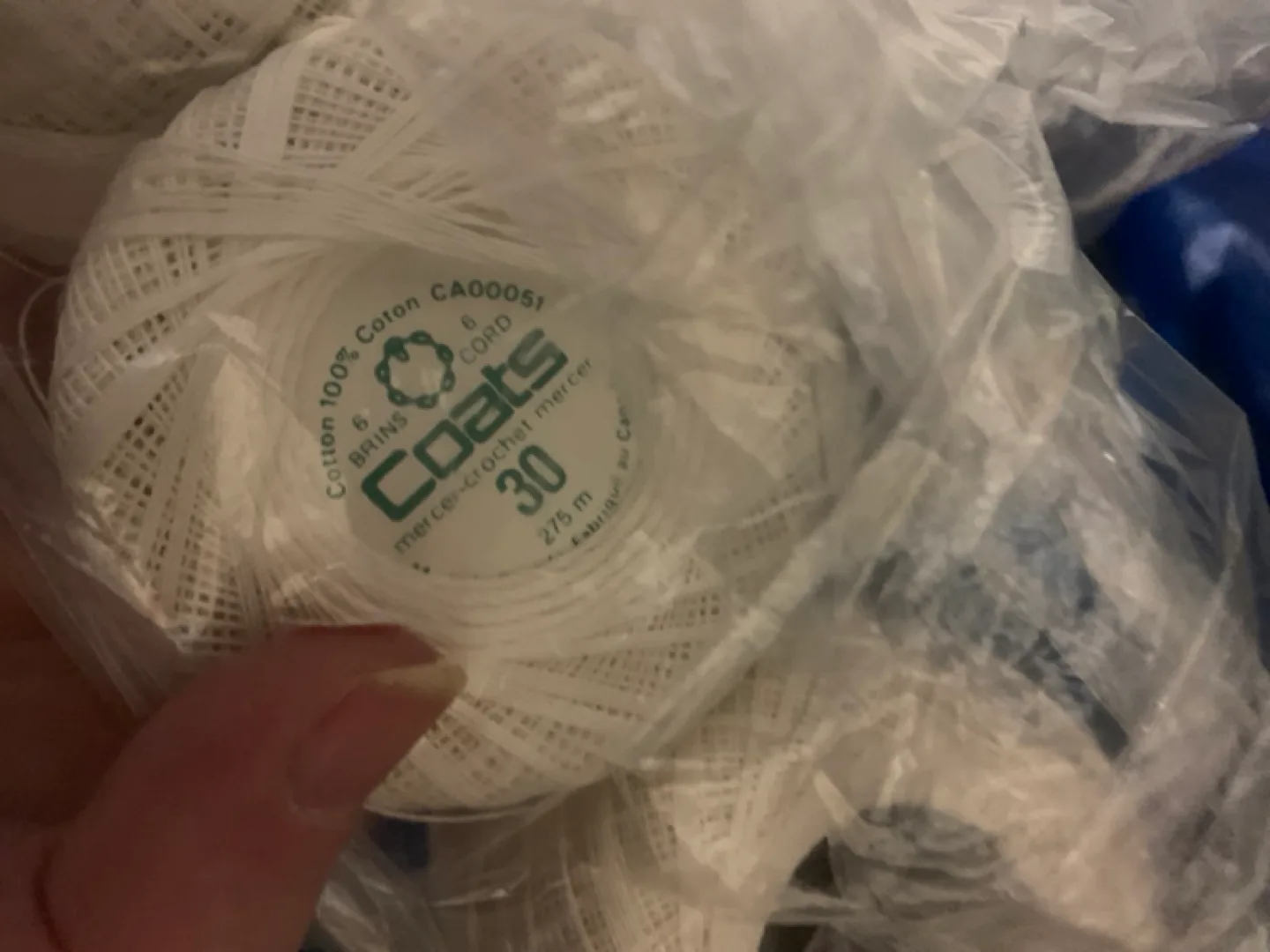 Coats 6 Cord Crochet Thread - White -NEW 17 Balls available image indicator(2)