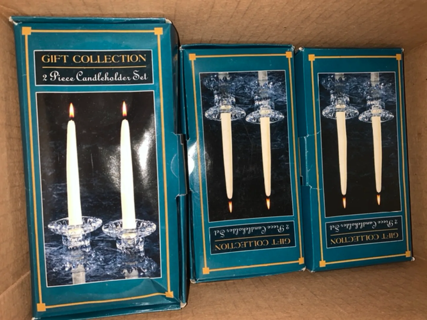 Glass Candle Holders - NEW Set of 2 Box sets - 3 boxes available image indicator(5)