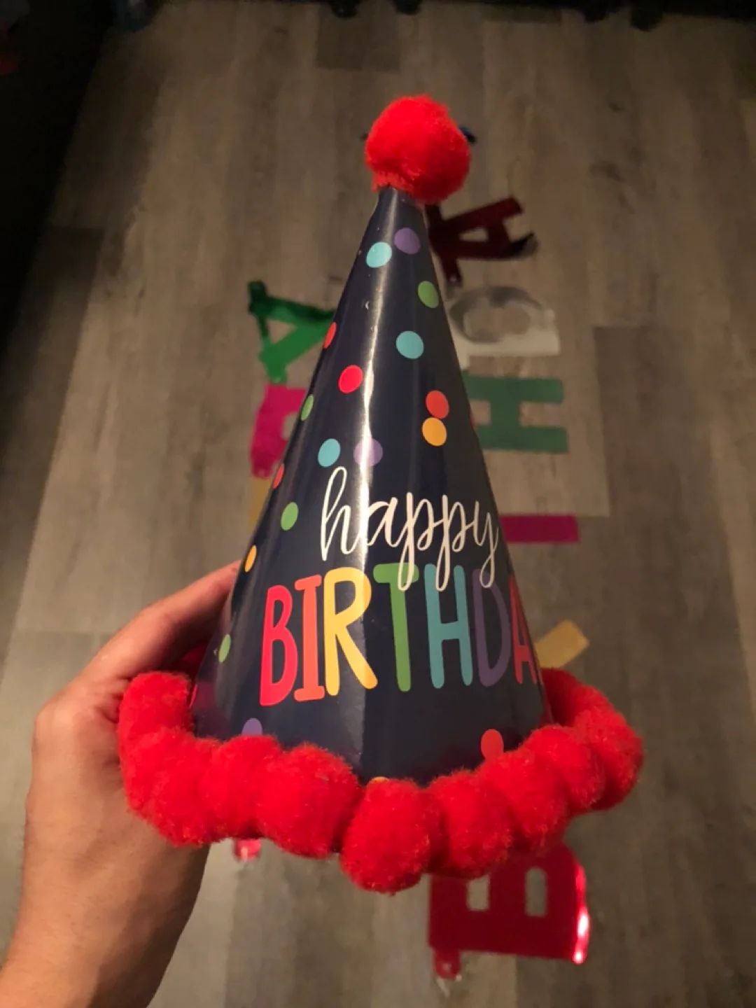 Happy Birthday Banner and Party Hat image indicator(2)