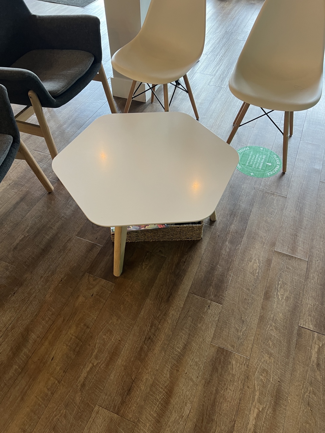 IKEA White Hexagon Coffee Table