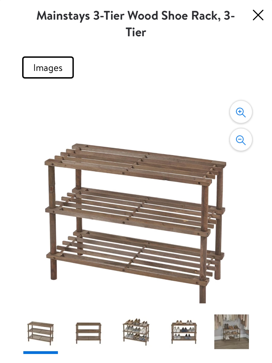 Mainstays 3-Tier Shoe Rack - photo 2