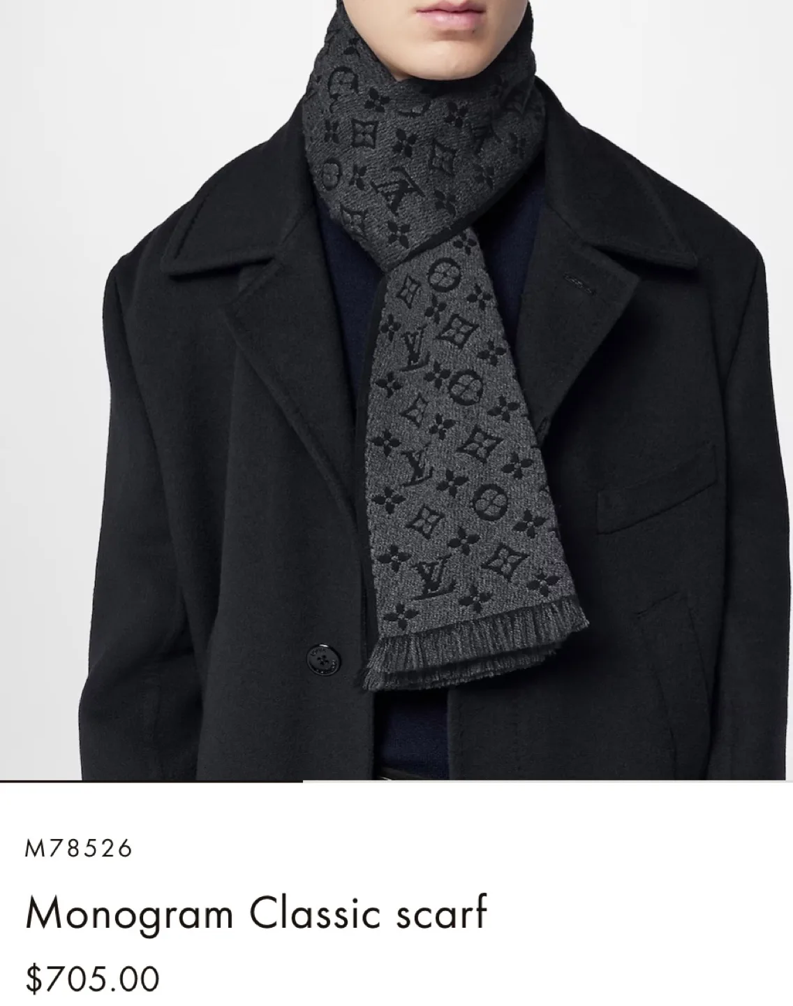 Louis Vuitton Monogram Classic Scarf. Authentic with receipt&box image indicator(3)