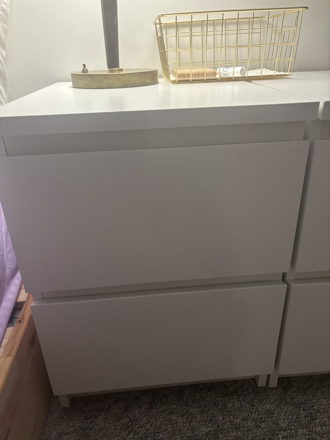 IKEA White Nightstand/ Bedside drawer