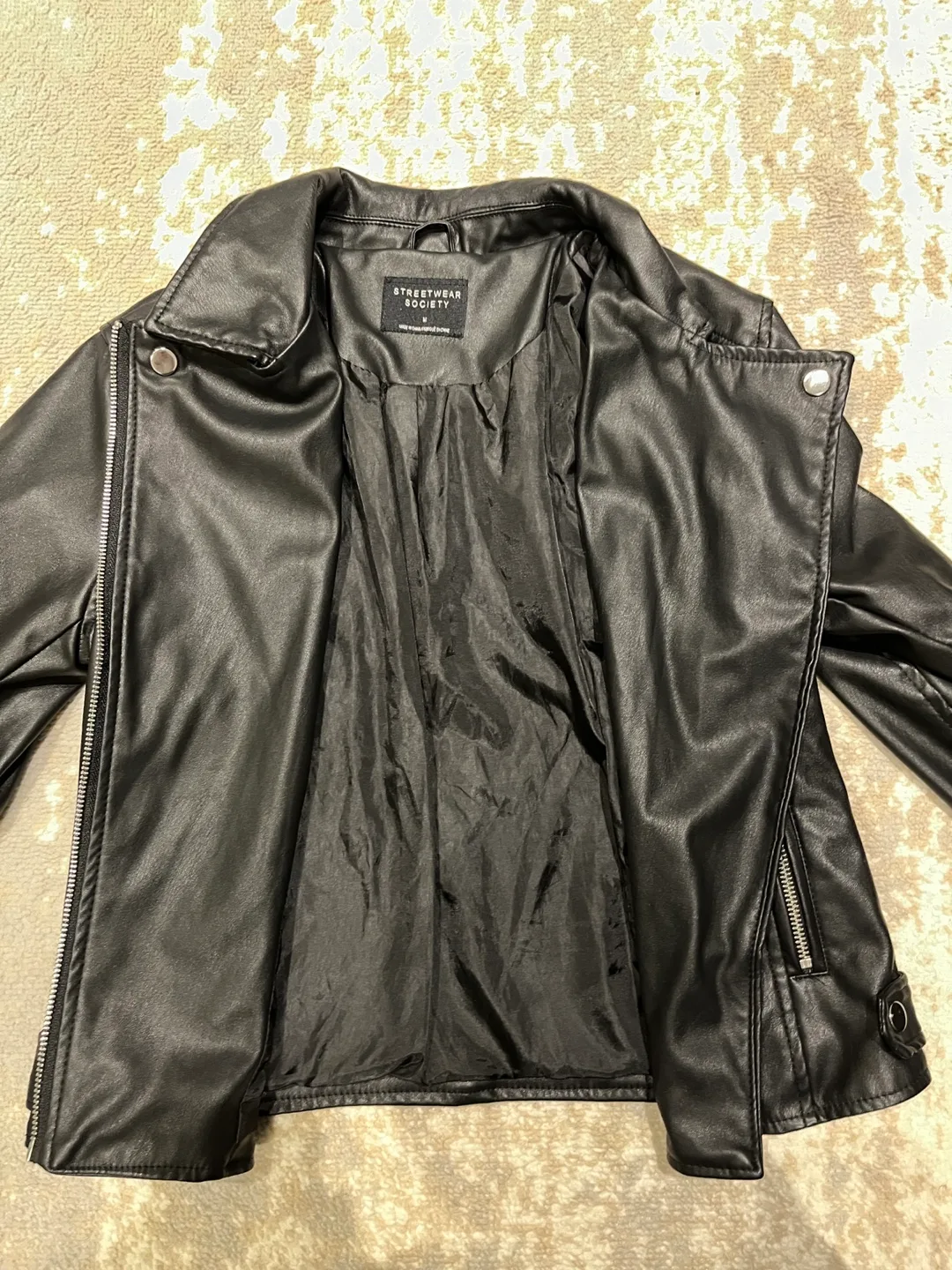 Streetwear Society Black Moto Jacket image indicator(4)