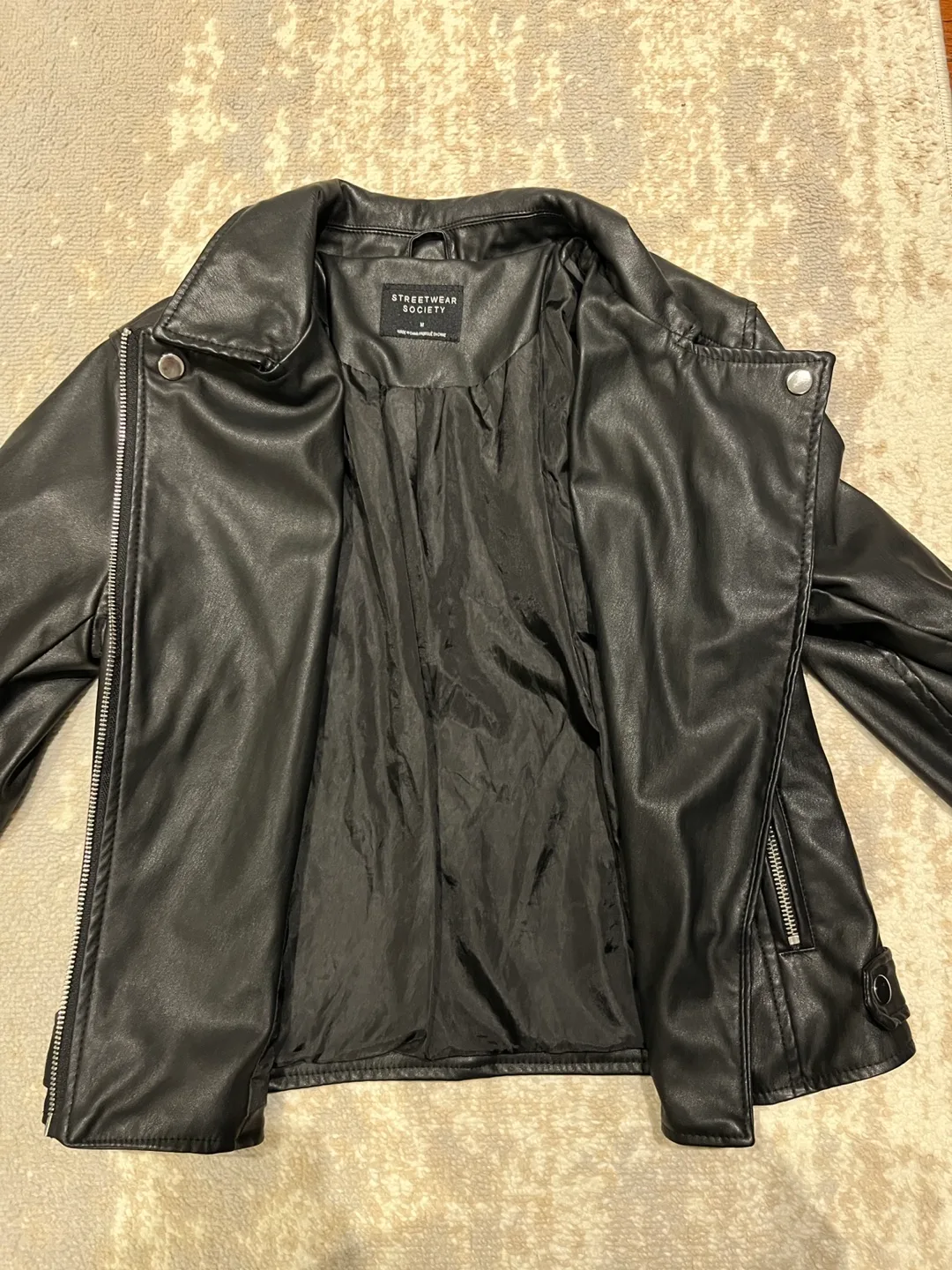 Streetwear Society Black Moto Jacket image indicator(3)