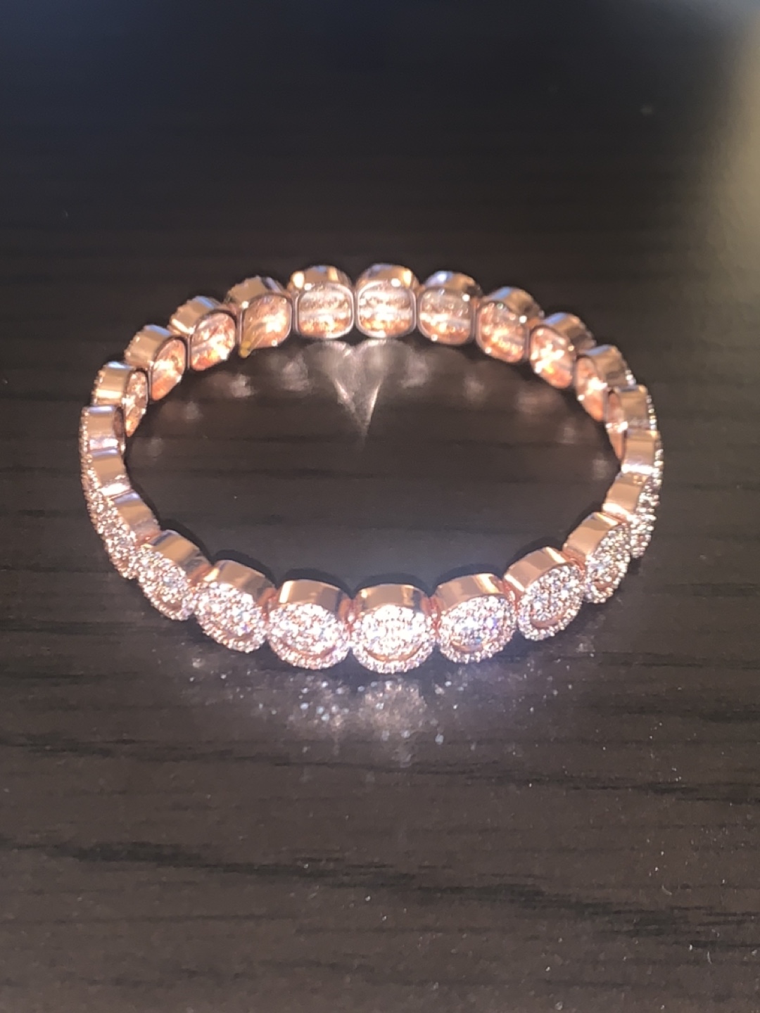 Lisa Gozlan The Happy Face Pavé Bracelet in Rose Gold - photo 4