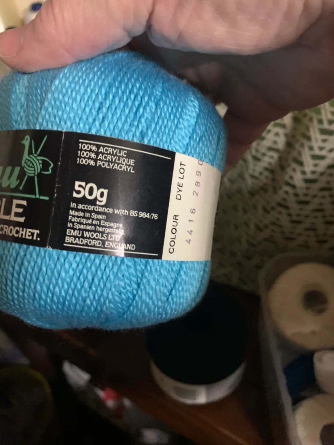 NEW Crotchet or Knitting Yarn- Blue and Black image indicator(5)